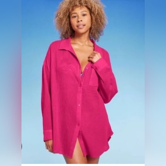 Shade & Shore Other - Shade & Shore Pink Swim Coverup